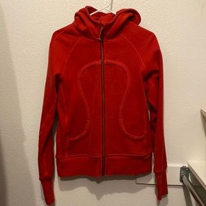 Lululemon Red Hooded Sweatshirt